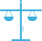 The image depicts a balanced scale, which is often associated with justice, fairness, or balance